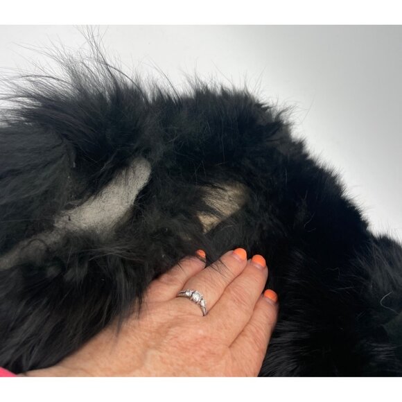 Vintage Black Fur Hand Muff With Drawstring - Picture 4 of 8